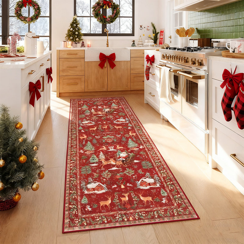 Tapis de Noël Christmas, Tapis de couloir 2 pi x 6 pi