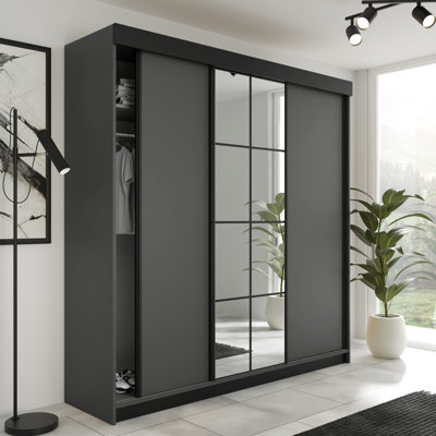Beus 2 Door Solid + Manufactured Wood Wardrobe