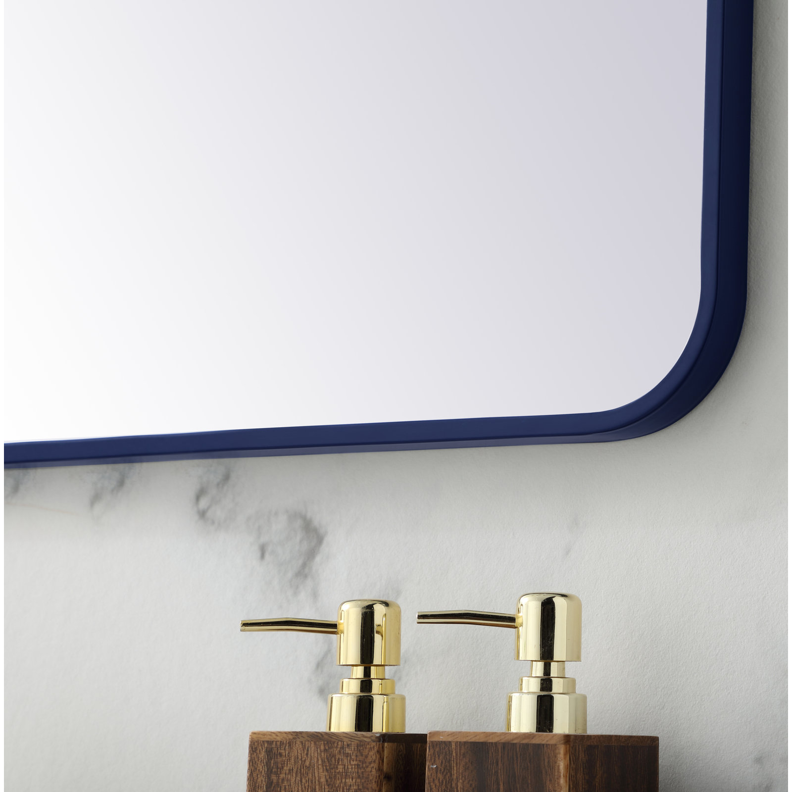 Sabine Metal Rounded Rectangle Wall Mirror, Black, 40" x 24"