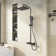 2 Functions Thermostatic shower system with 3-Setting Handheld Shower and Rough-in Valve