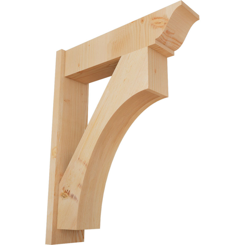 Westlake Rustic Wood Traditional Outlooker, 28" D x 36" H, 7 1/2" W Douglas Fir (Smooth)