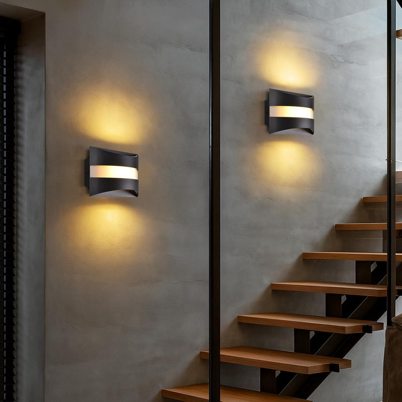 LED Flush Mounted Sconce, Black