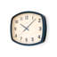 Horloge murale carrée en bois massif bleu marine