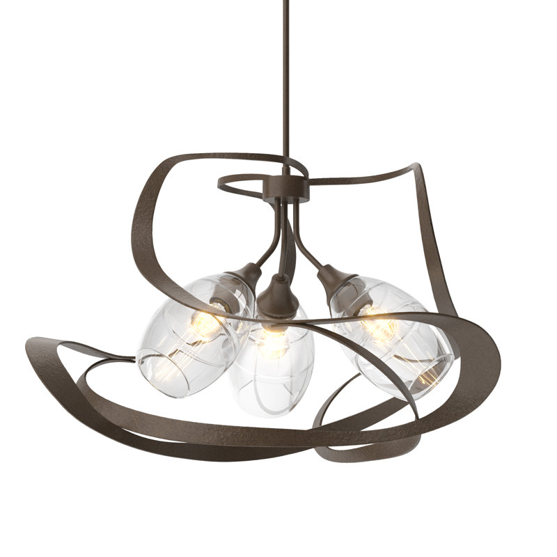 Nest 3 - Light Unique/Statement Novelty Chandelier, Bronze, 22.2" - 64.2"