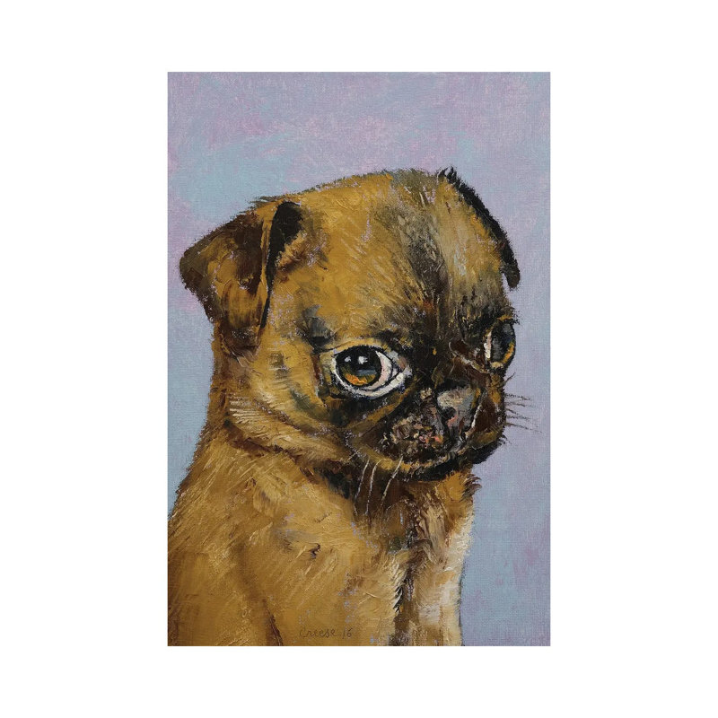 Pug Puppy by Michael Creese - Wrapped Canvas Print, 20.32 cm H x 30.48 cm W