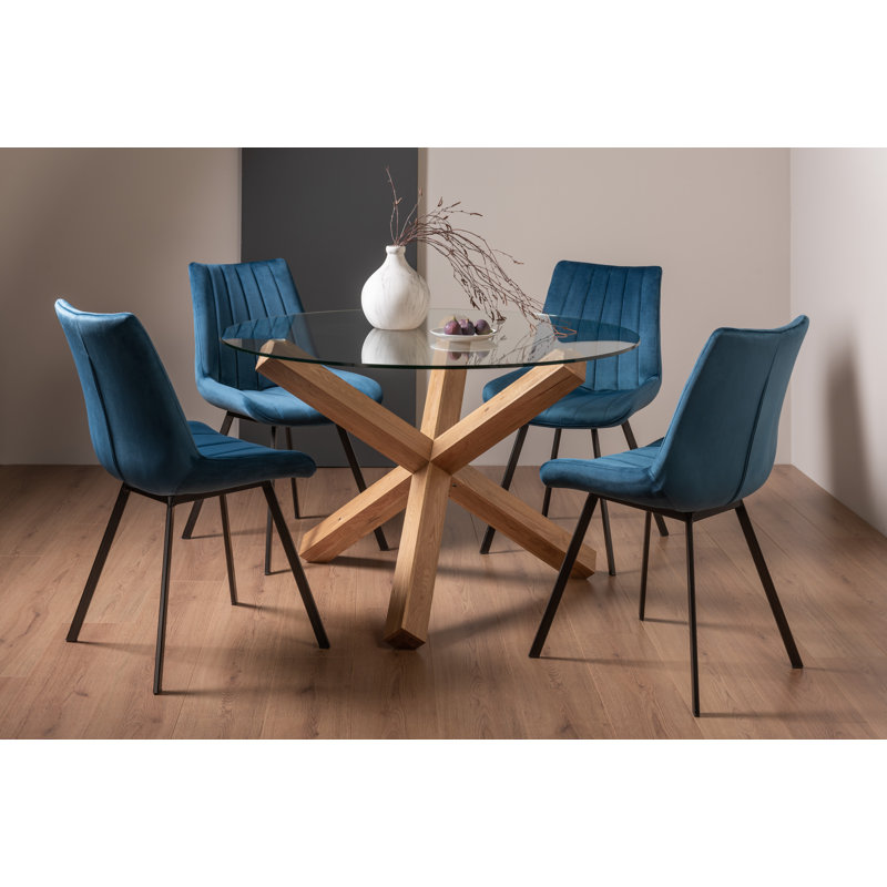4 - Person Dining Set, Mustard/Black