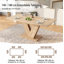 Extendable dining table 140/180*80 cm, suitable for 4-6 people, rectangular dining table, thickened tabletop, V-shaped legs, simple style, extendable dining table, oak color (Only Table)
