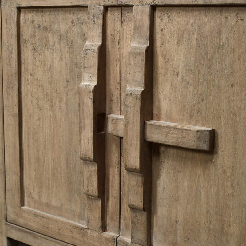 110 Inches Long Nico Sideboard with Six Doors Weathered Natural