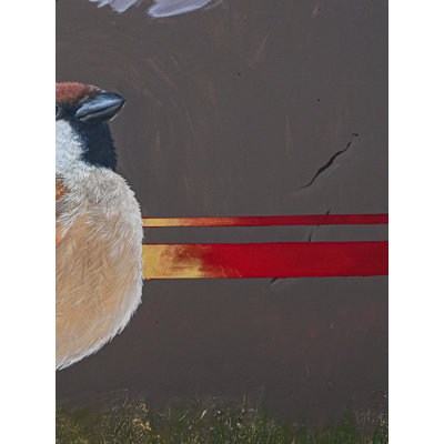 Le dernier moineau | Huile et acrylique sur toile | Par Sanskaar Singh