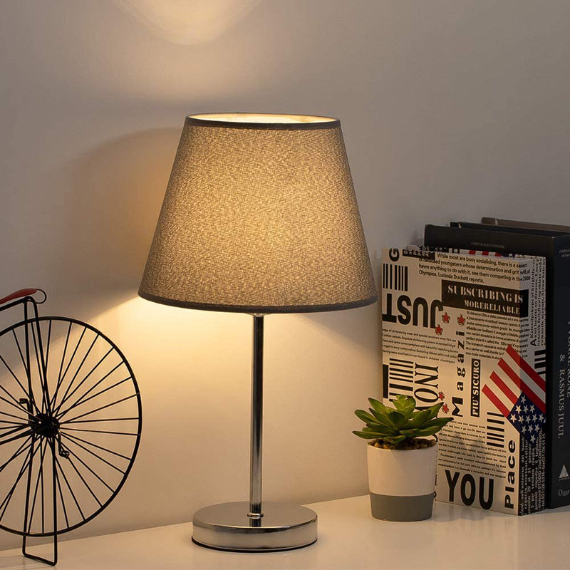 Ekemini Metal Table Lamp, Gray