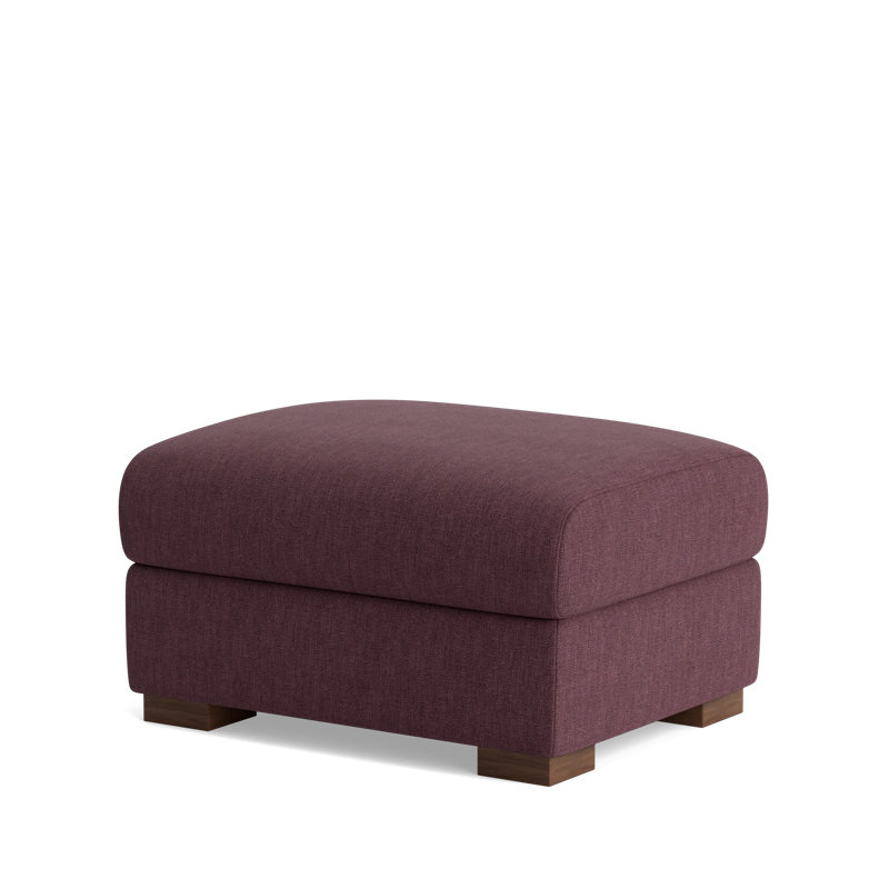 Catalina Ottoman, Performance Weave - Aubergine