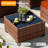 10 Person Outdoor Rattan Modular Sectional Seating Group with Firepit Table-316330030-306401422