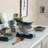 Organic Spectrum Stoneware Footed Bowl