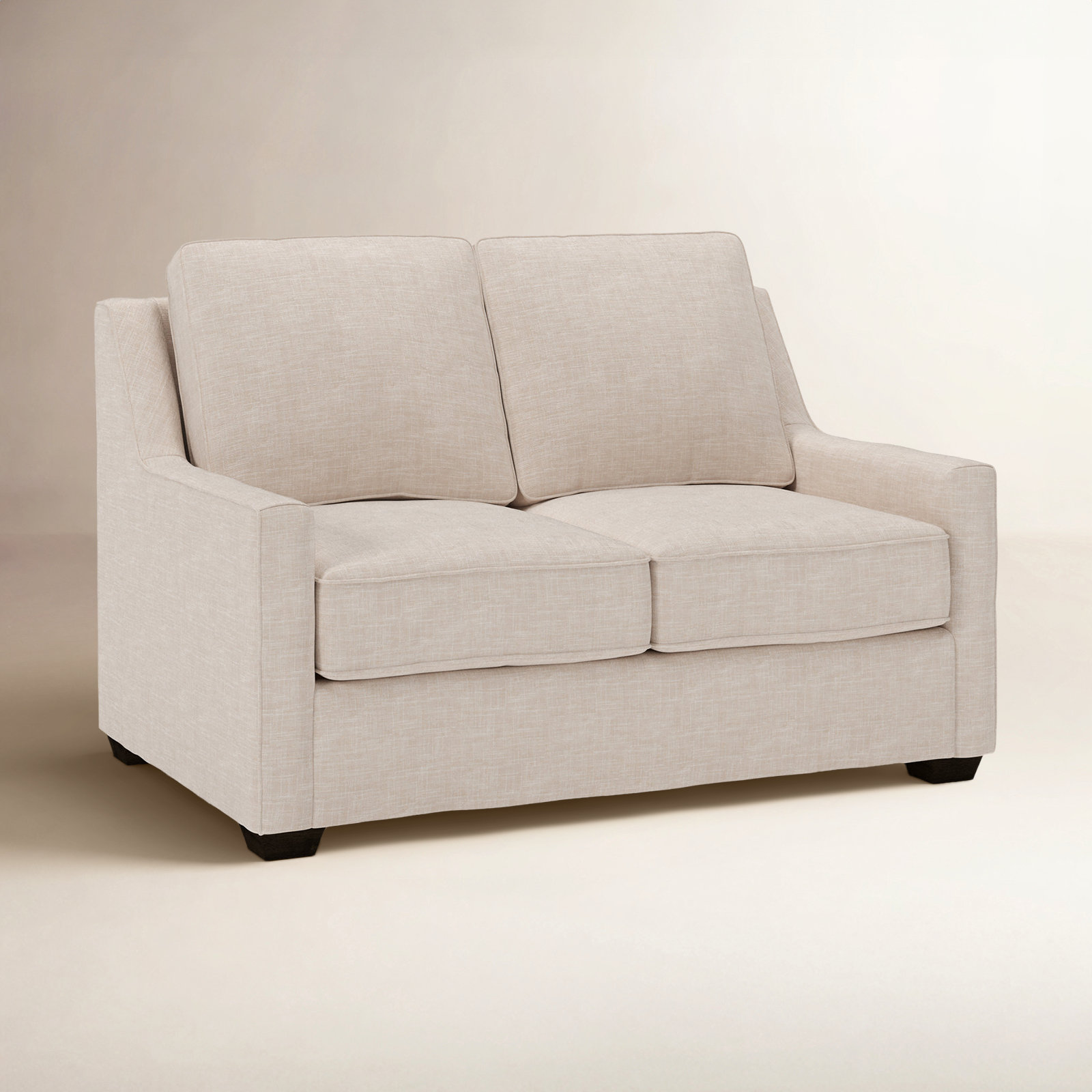 Gemi 56.5'' Upholstered Sofa, Lena Sand Performance Linen Blend