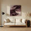 Abstrait paysage 64, art mural en métal beige