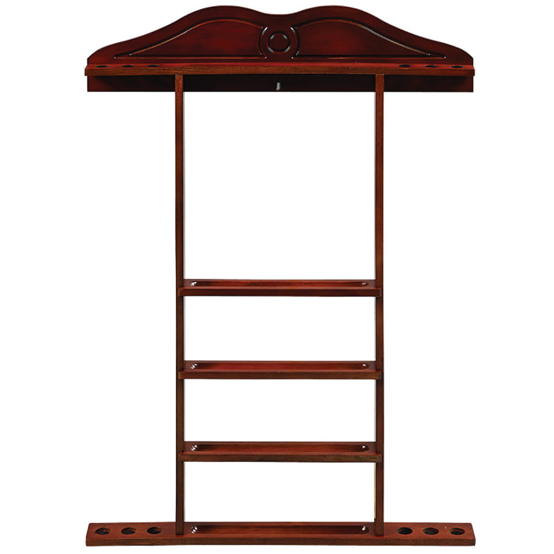 English Tudor Solid Wood Wall Mounted Pool Cue Rack
