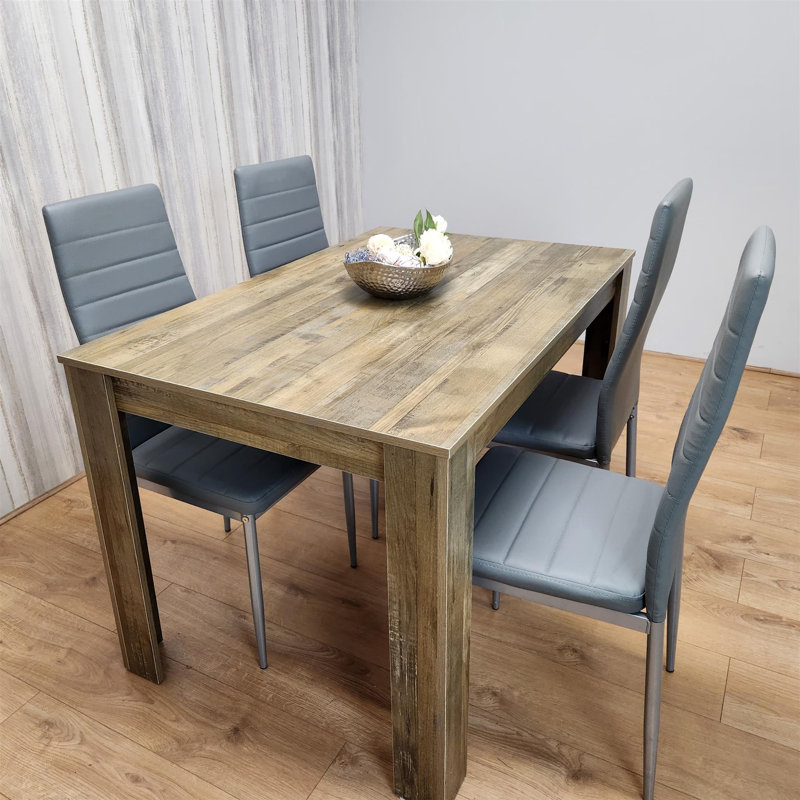 Siriol 4 - Person Dining Set, Grey