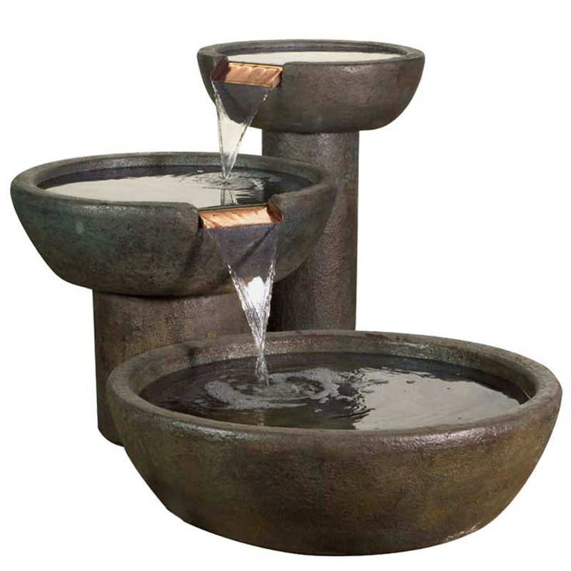 Deco Cascade Fountain, Chestnut