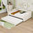 Full XL Upholstered Daybed with Trundle and LED Lighting-184155510