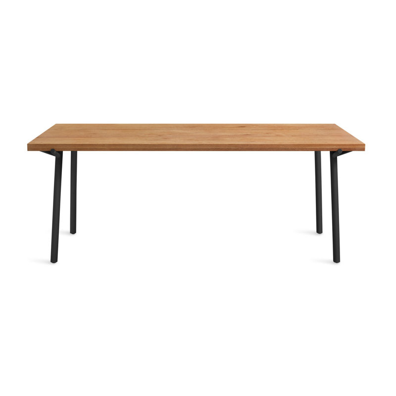 Branch Solid Oak Dining Table, 33" W x 76" L, Black, Oak