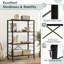 Étagère de rangement pliable à 4 niveaux avec étagère de rangement pliable avec roues verrouillables