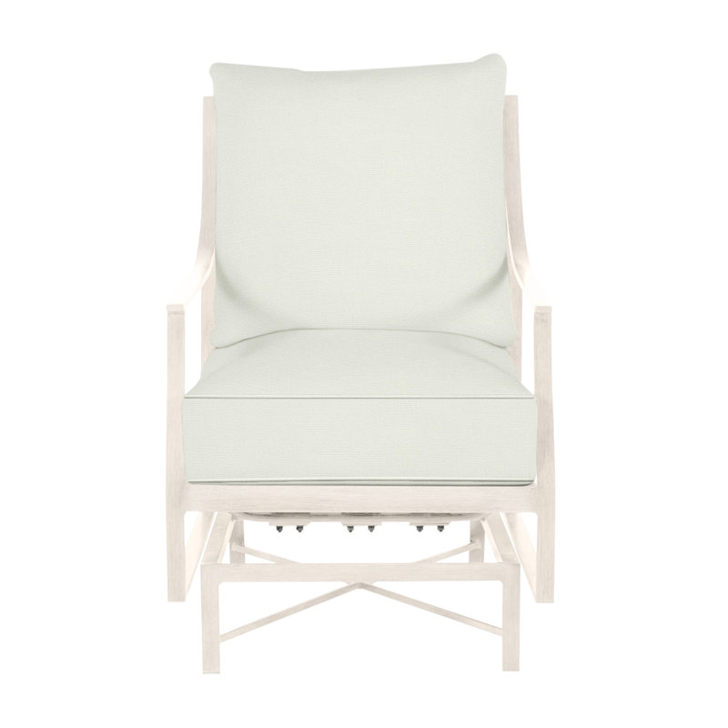 Monaco Patio Chair with Cushions, Welt, Natural White, Slate Gray