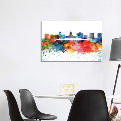 Madison Skyline - Wrapped Canvas Painting