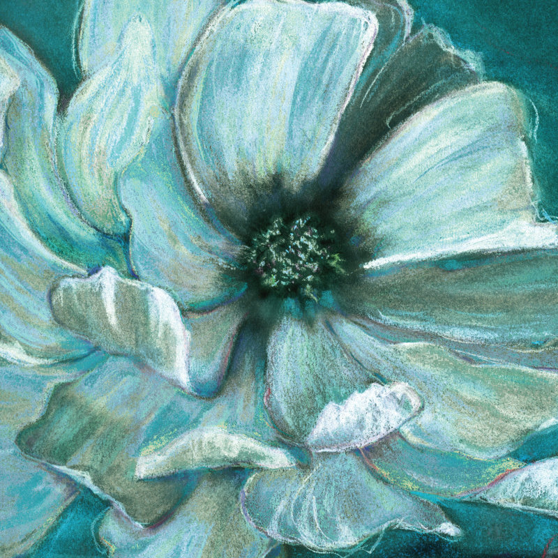 Impression sur toile bleu foncé