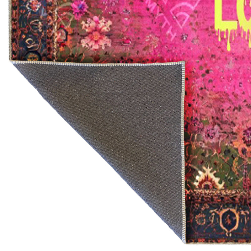 Tapis décoratif créatif et moderne avec motif écrit «Save Love», Rectangle 5 pi 2 po x 7 pi 7 po
