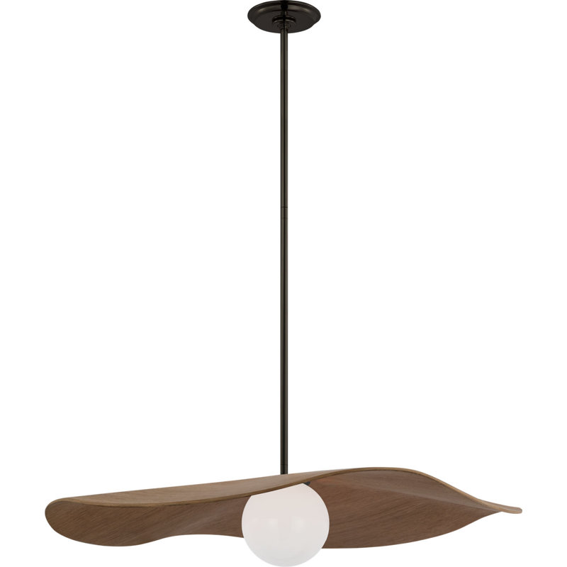 Mahalo 28" Pendant, Natural Oak;Bronze