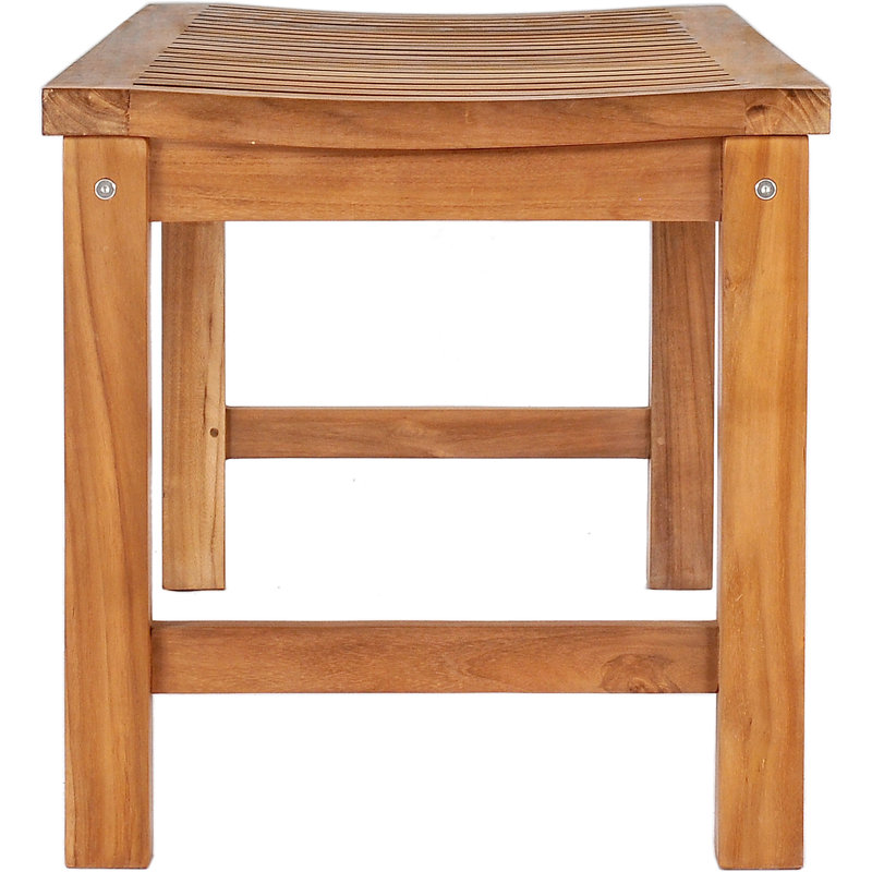 Santa Monica Outdoor Teak Dining Bench, 18" H x 49" W x 21" D