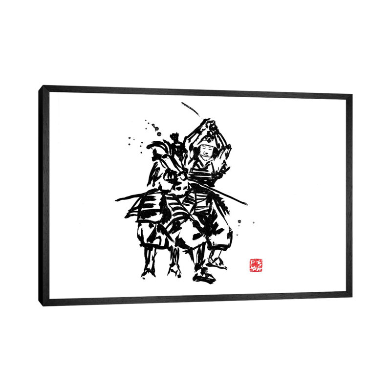 One Movement III by Péchane - Print on Canvas, 101.6 cm H x 66.04 cm W, Black Framed