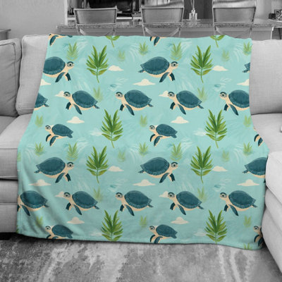 Turtle Machine Printed Blanket