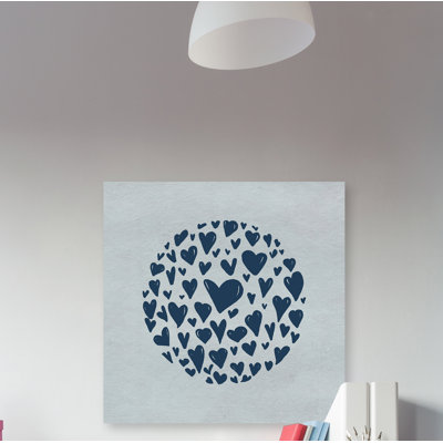 " Blue Circle Hearts "