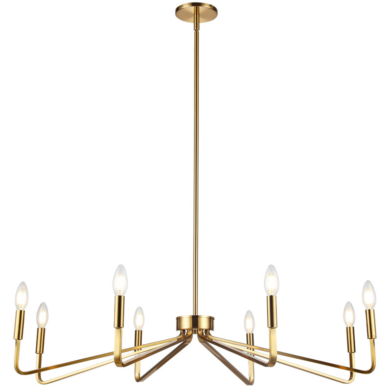 Robertsdale 8 - Light Dimmable Empire Chandelier, Aged Brass