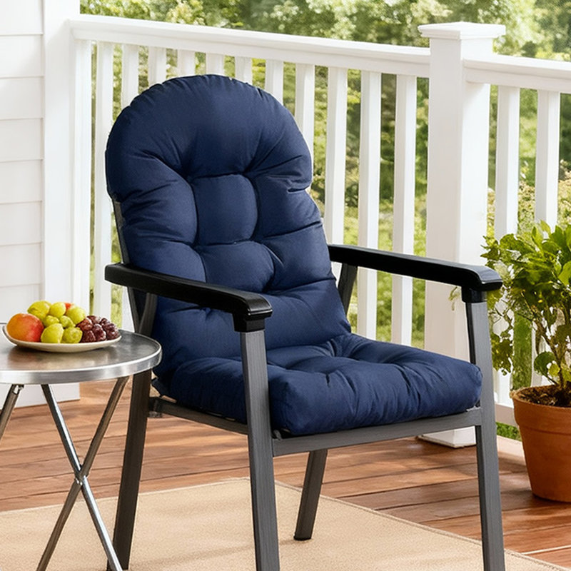 Coussin de siège et dossier de chaise berçante d'extérieur Adirondack (ensemble de 2), 2, Marine