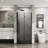 34"X 72" Bifold Frameless Glass Shower Door 1/4 Inch Tempered Clear Glass Pivot Swing Shower Panel-111798404