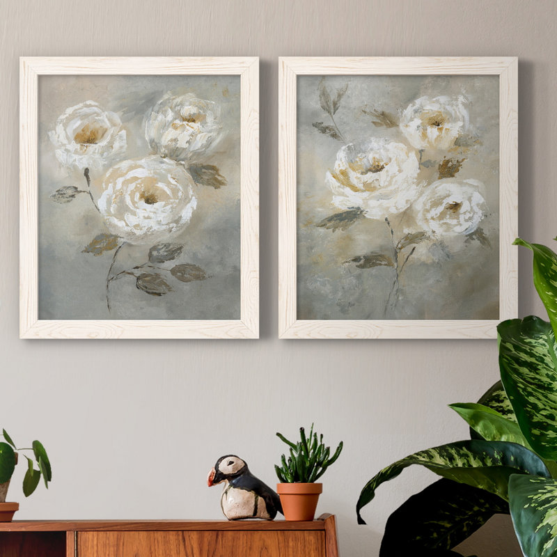 «Soft and Bold I», ensemble de 2 reproductions d'art, Pas de tapis, Toile avec cadre blanc, H 24 po x l 36 po x P 1,5 po