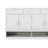 Farmhouse Sideboard With 3 Drawers & 4 Doors,59.1" Multi-Functional Storage Buffet With Adjustable Shelf And Open Storage Compartments,White-705939543