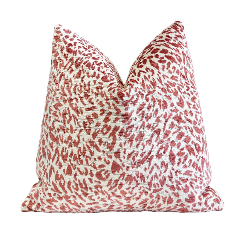 Housse de coussin en velours Abstract, Rose, H 20 po x l 20 po