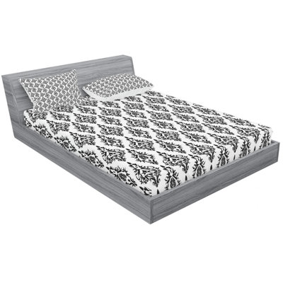 Microfiber Damask Sheet Set
