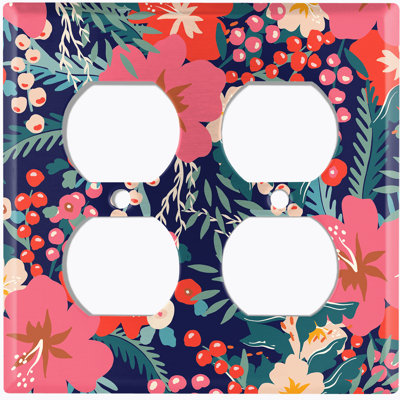 Patterned 2 - Gang Standard Wall Plate