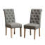 Chaise parsons capitonnée en bois massif Habit, ensemble de 2, sièges élégants et confortables pour les salles à manger modernes-989865821