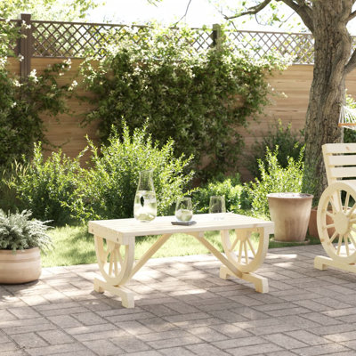 Mabini Rectangular Solid Wood Outdoor Dining Table - 90 cm W 50 cm D
