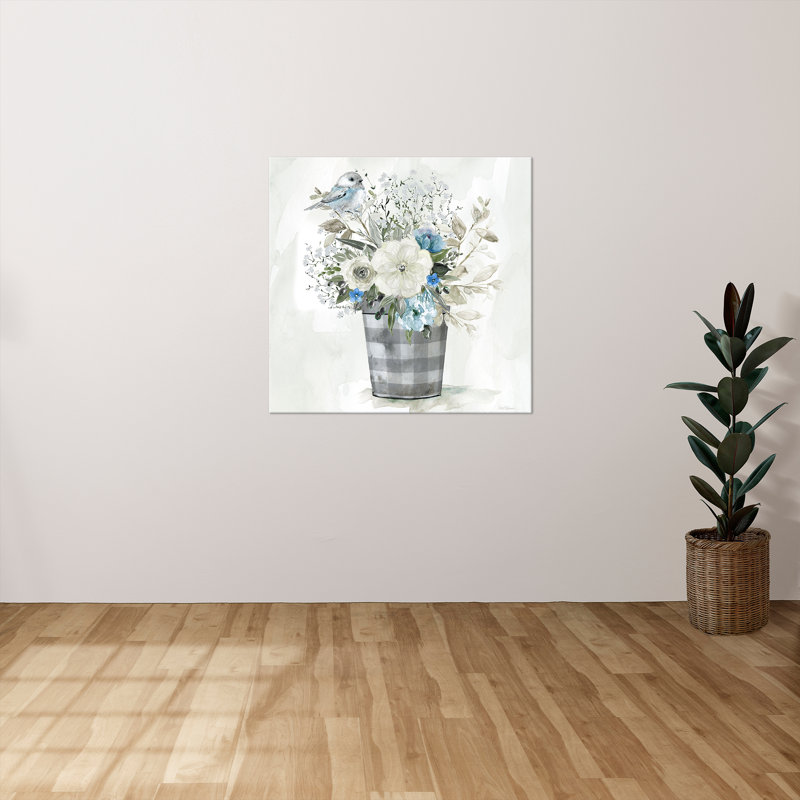 "Farmhouse Blues I" par Carol Robinson, reproduction sur toile, H 36 po x l 36 po x P 1,5 po