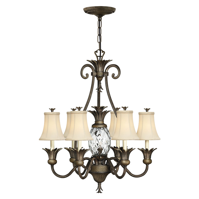 Plantation 7 Light Chandelier, Pearl Bronze