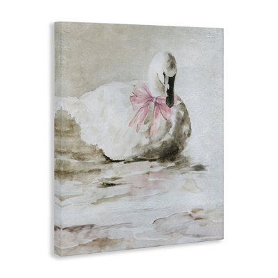 Charmant canard avec toile rose, design par Carol Robinson