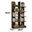 Ensemble de bibliothèque 2 pièces Walnut