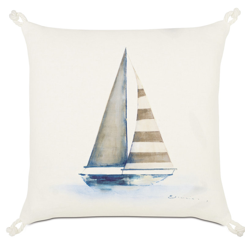 Maritime Linen Square Pillow Cover & Insert, Down
