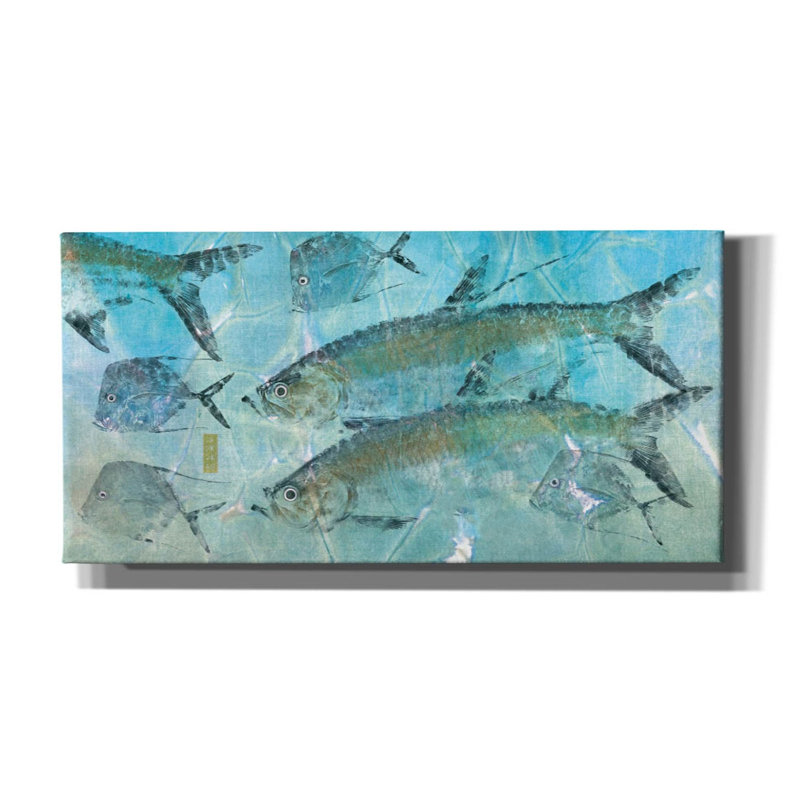 Épopée «Tarpon Lagoon» par Jim Roberts, H 30 po x l 60 po x P 1,5 po